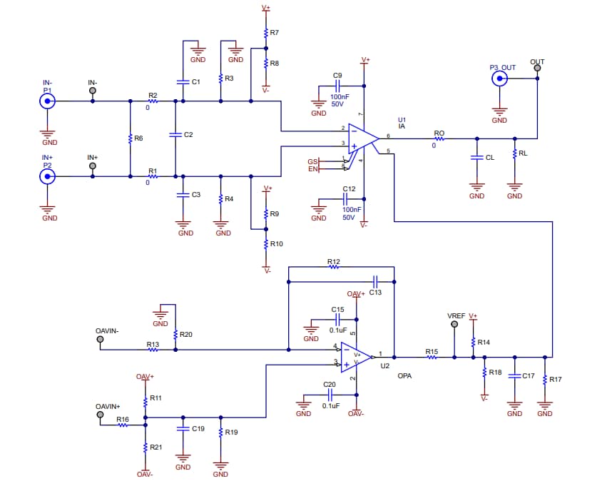 Schema - Texas Instruments Modulo di valutazione INA-DDF-EVM